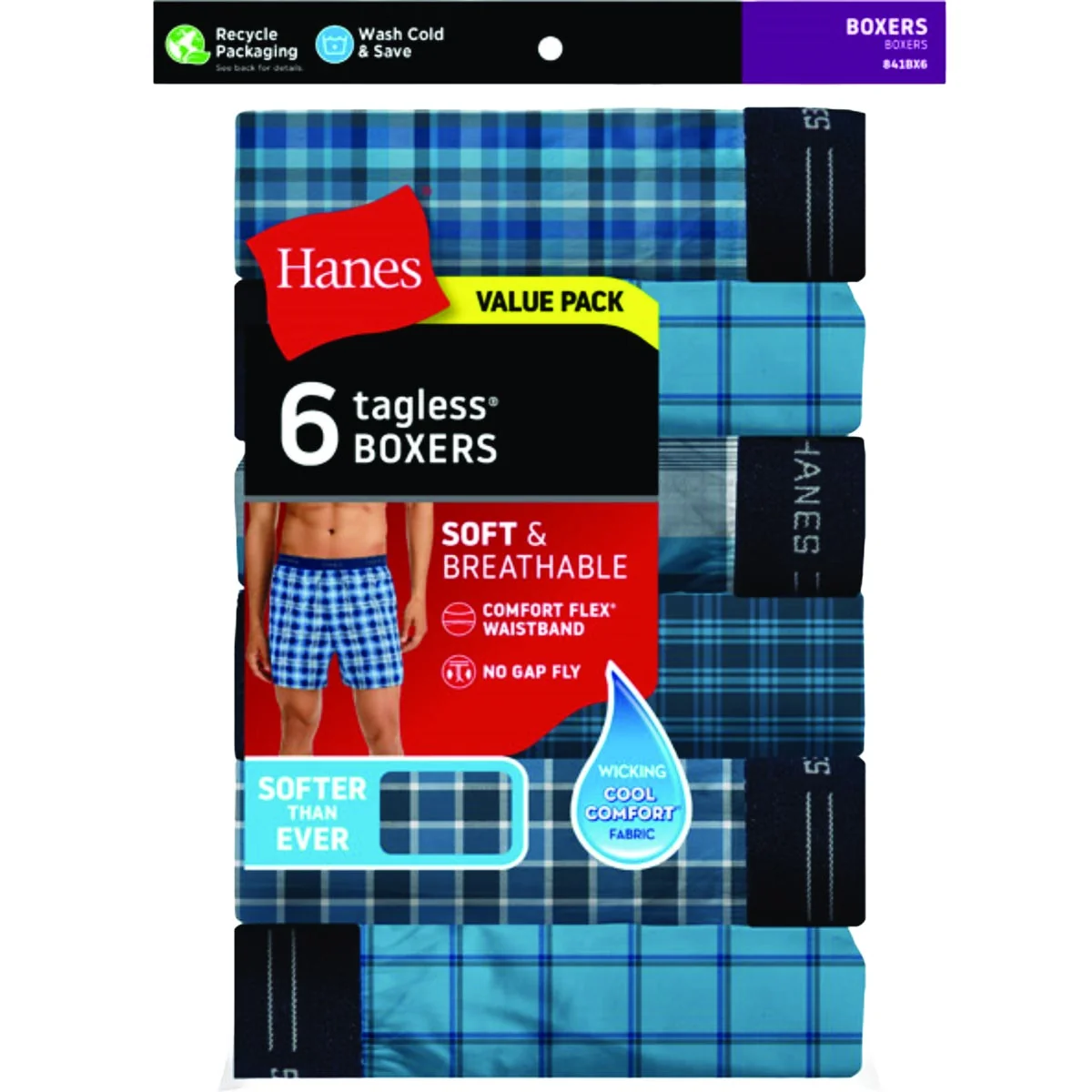 Durable Hanes Men’s L Woven Multi-Color Boxer 6-Pack Optimized