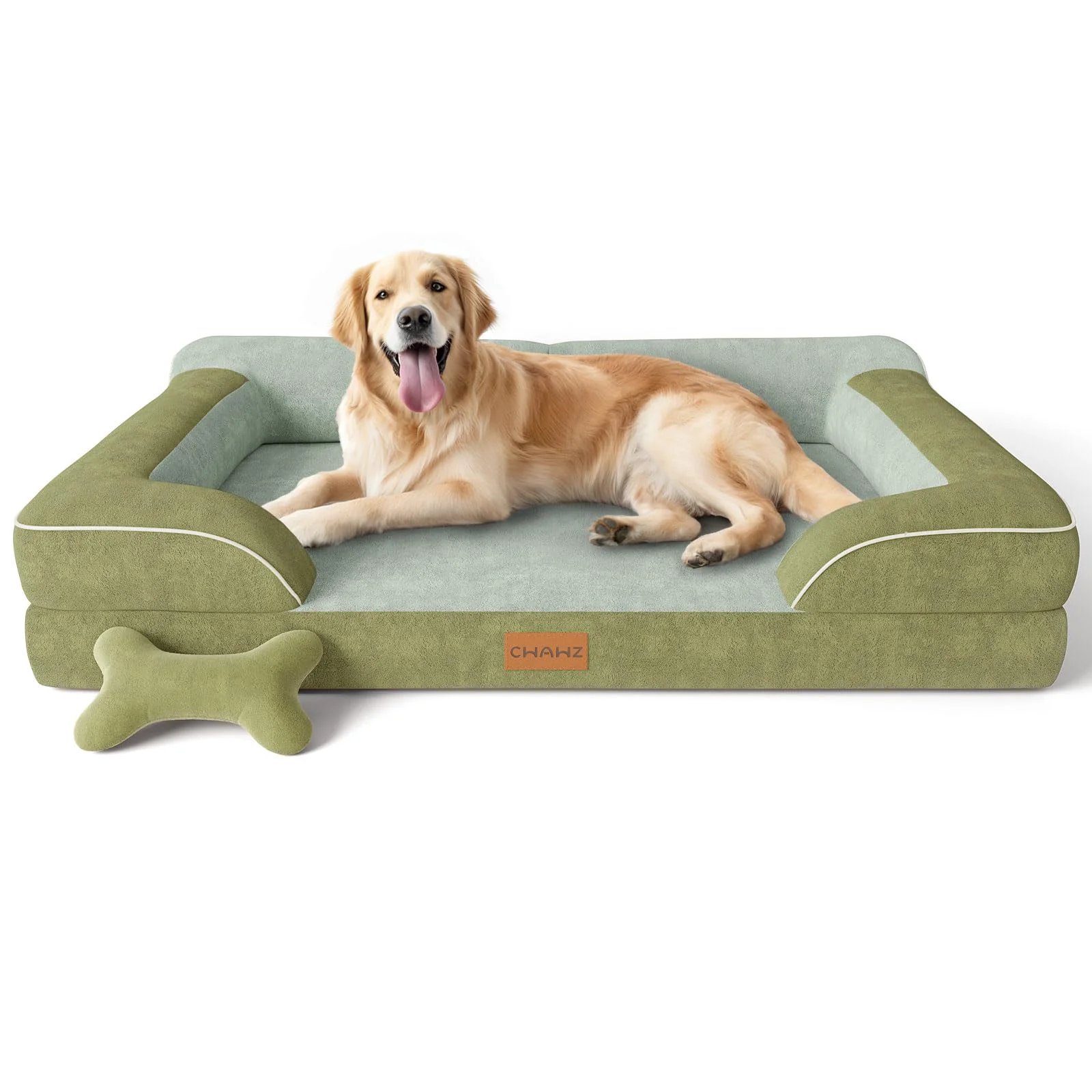 Traditional CWAWZ Extra Large Dog Bed – Orthopedic Cooling Gel Memory Foam Waterproof 42-inch Bed with Removable Cover User-Friendly