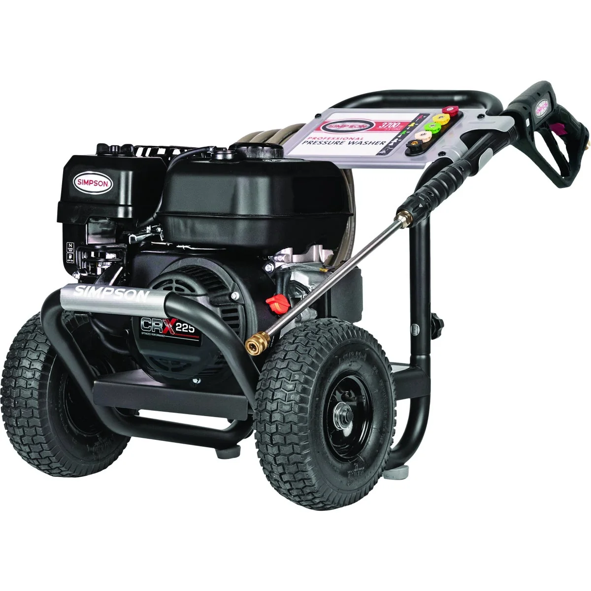 Fine Simpson PowerShot 3700 psi 2.5 GPM CRX 225 with AAA Triplex Pump Cold Water Professional Gas Pressure Washer Detailed