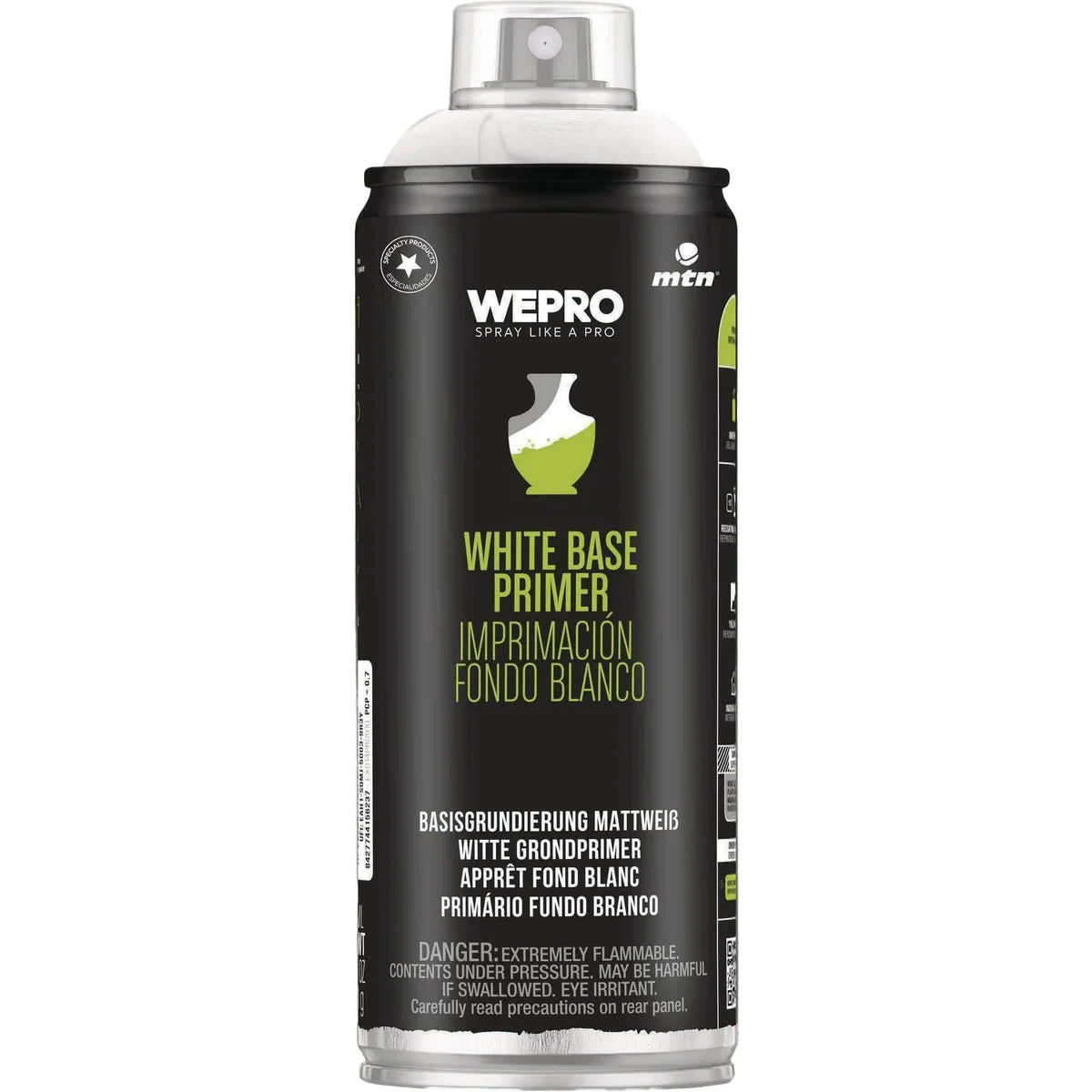 Eco-Friendly MTN PRO 400ml Matte White Base Primer Spray Paint Selected
