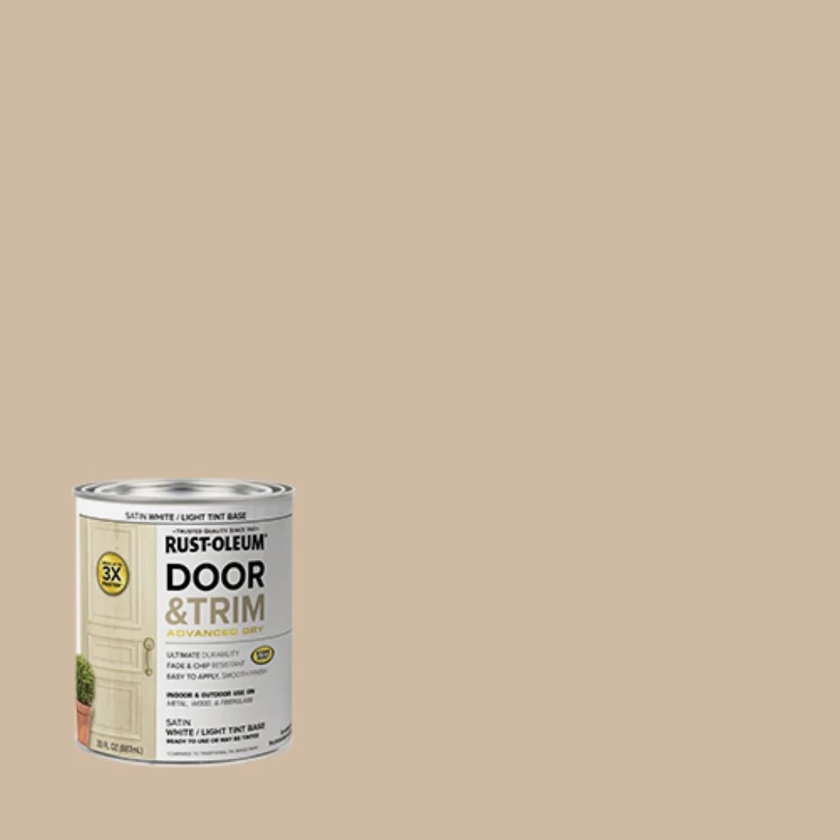 Genuine Rust-Oleum Stops Rust 1 Qt. Satin White Light Tint Base Door and Trim Paint Elegant