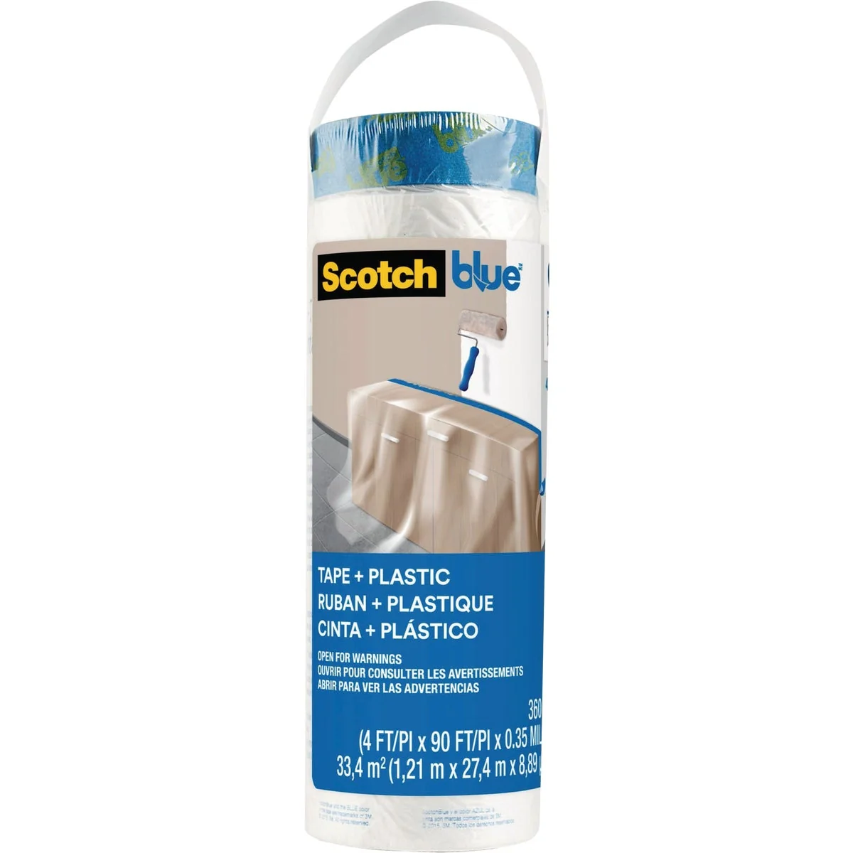 Fast Scotch Blue 48 In. x 30 Yd. Pre-taped Painter’s Tape and Plastic Modern