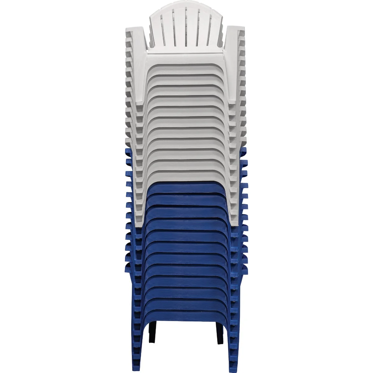 Elite Adams Comfort White Midnight Blue Adirondack Chair Display 24-Piece High-Grade