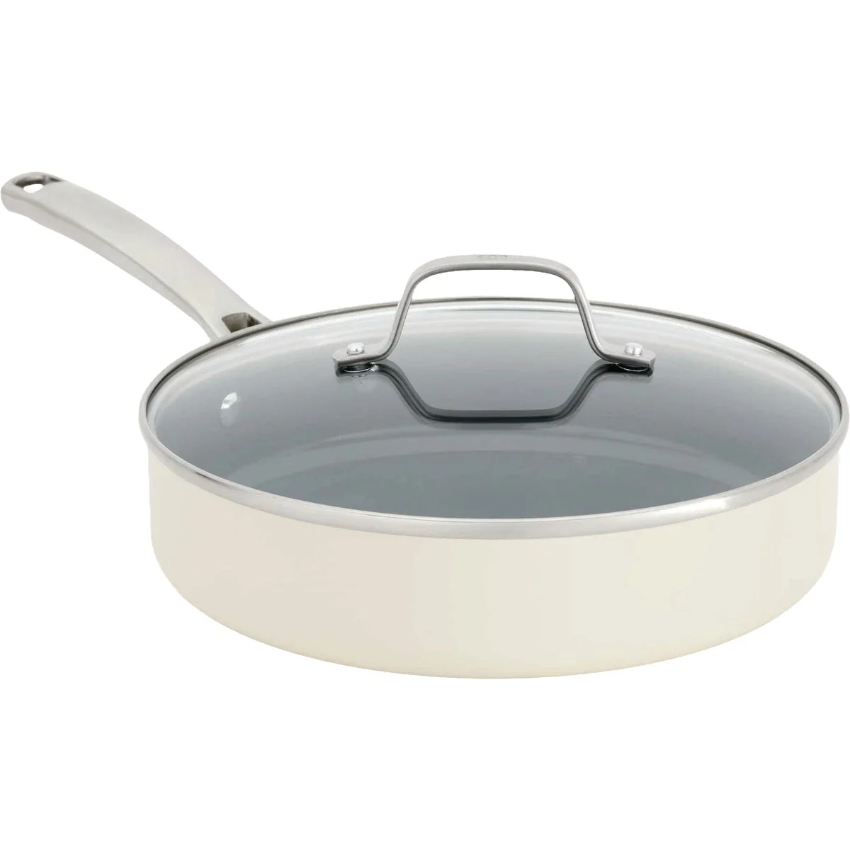 Genuine Calphalon 3 Qt. Ceramic Nonstick Saute Pan with Lid Flour First-Class