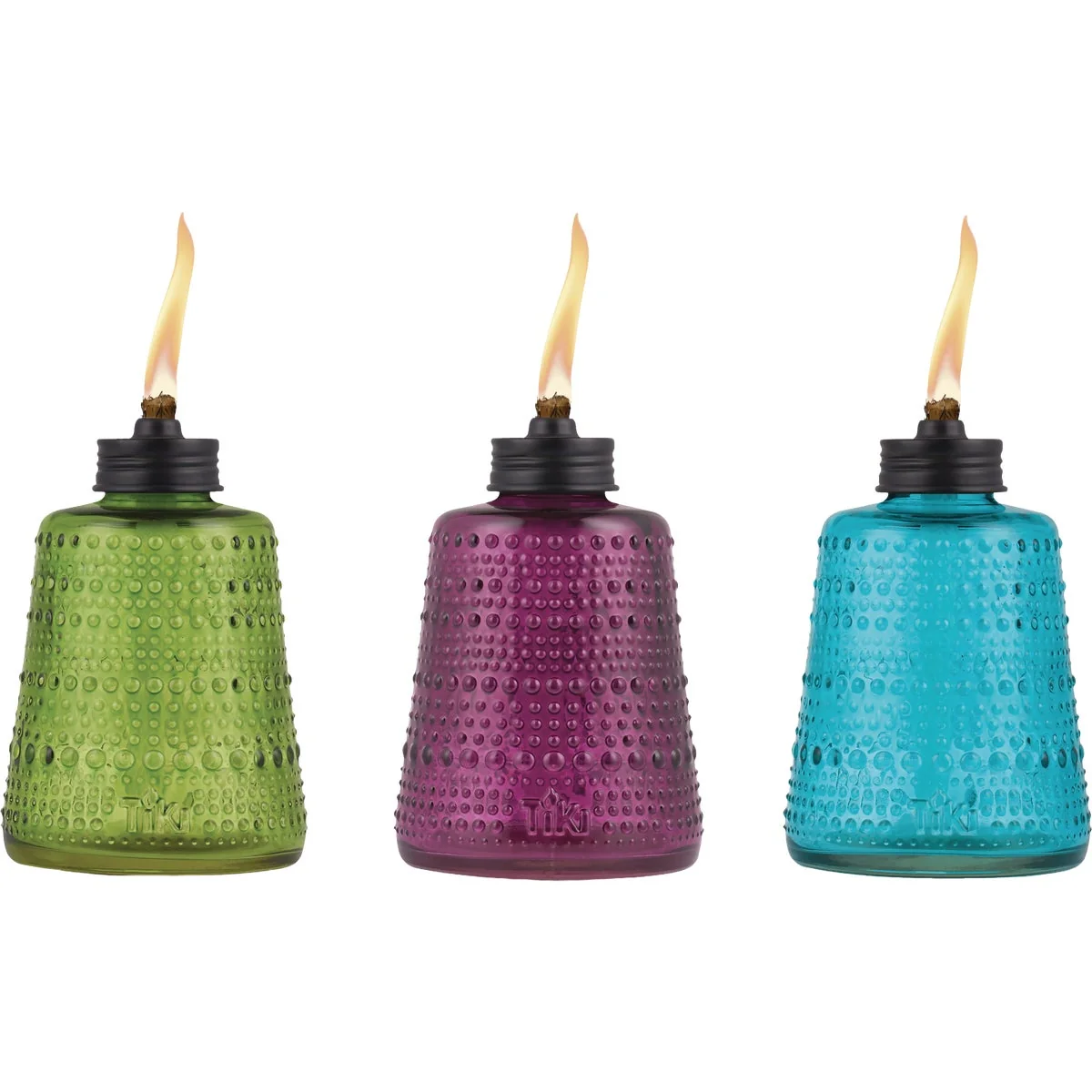 Minimalist TIKI 6 In. Carnival Glass Table Torch Crafted