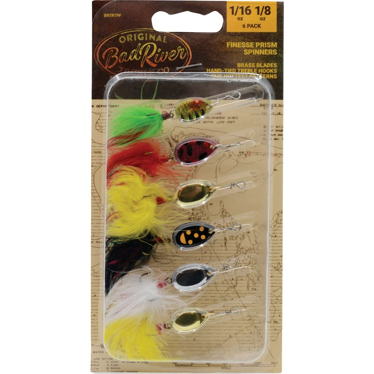 Environmentally Friendly Bad River Finesse Prism Spin Fishing Lure 6-Pack Exclusive