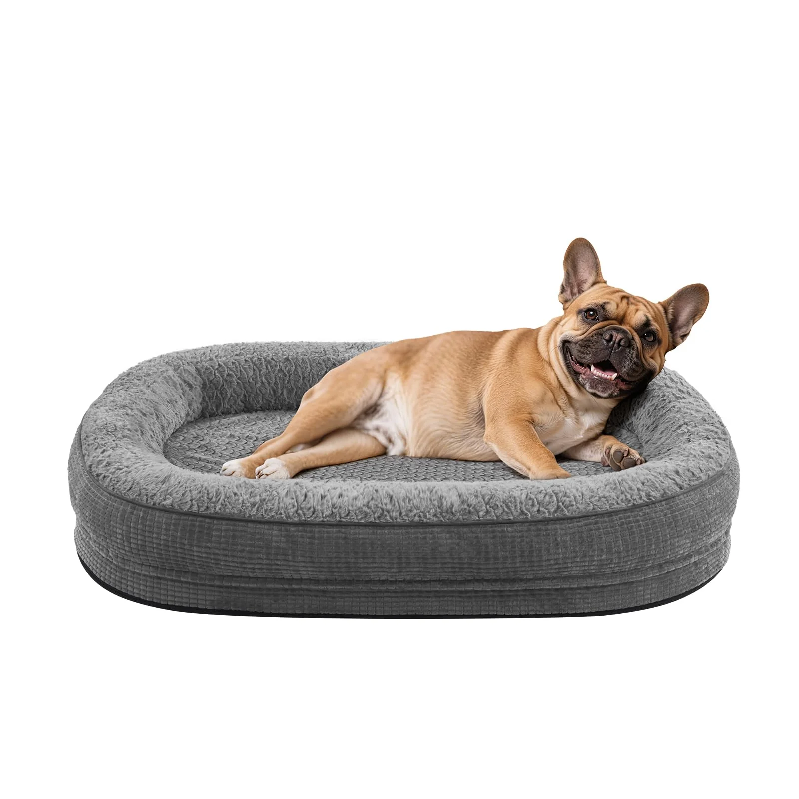 Soft JOEJOY Orthopedic Dog Bed for Medium Dogs Egg-Crate Memory Foam 360-Degree Bolster Waterproof Lining Quality