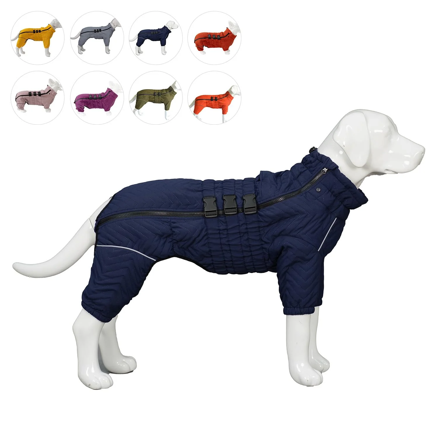 Exclusive Lovelonglong Warm Dog Coat – Double-Layer Windproof Reflective Vest Navyblue XL User-Friendly