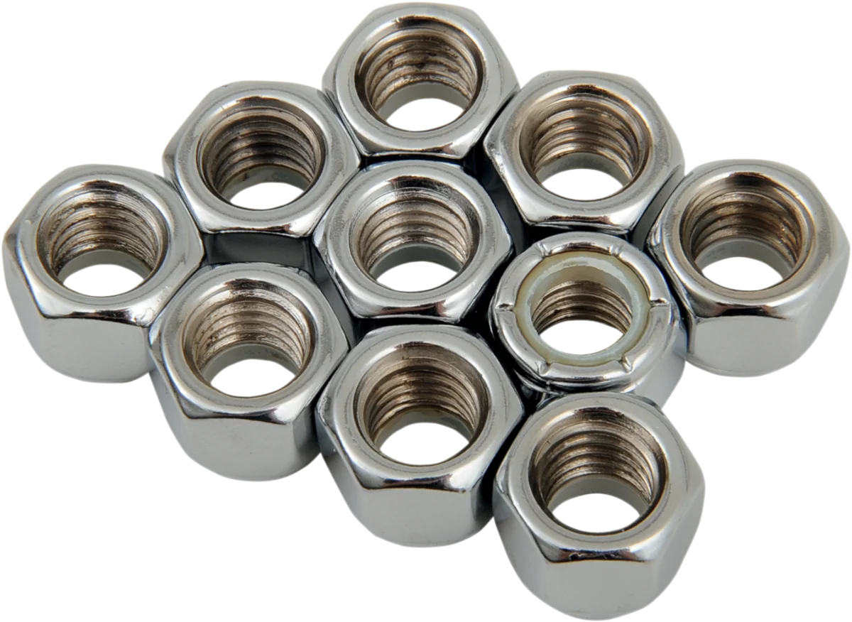 Comfortable DRAG SPECIALTIES Nuts – Nylon – Chrome – 3 8 -16 MPB277 Secure