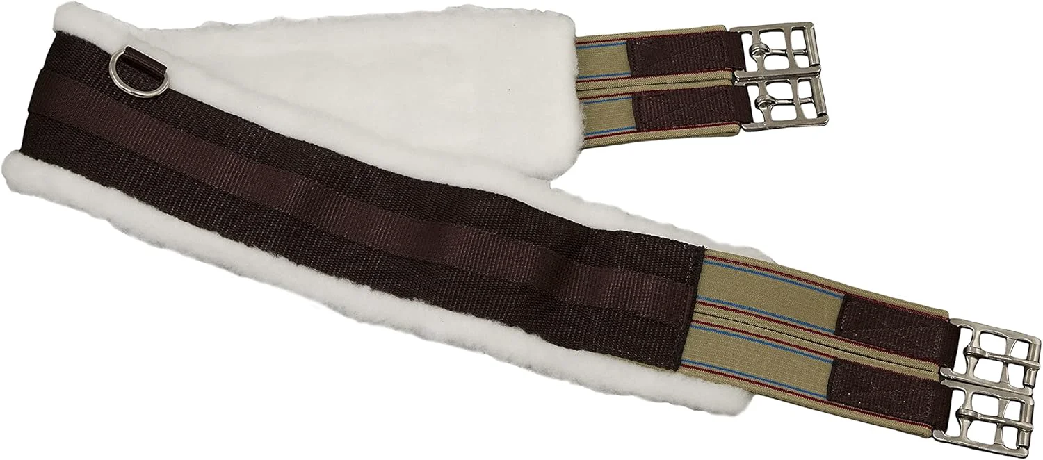 Verified Fleece English Girth with Double Elastic 30 to 58 High-End