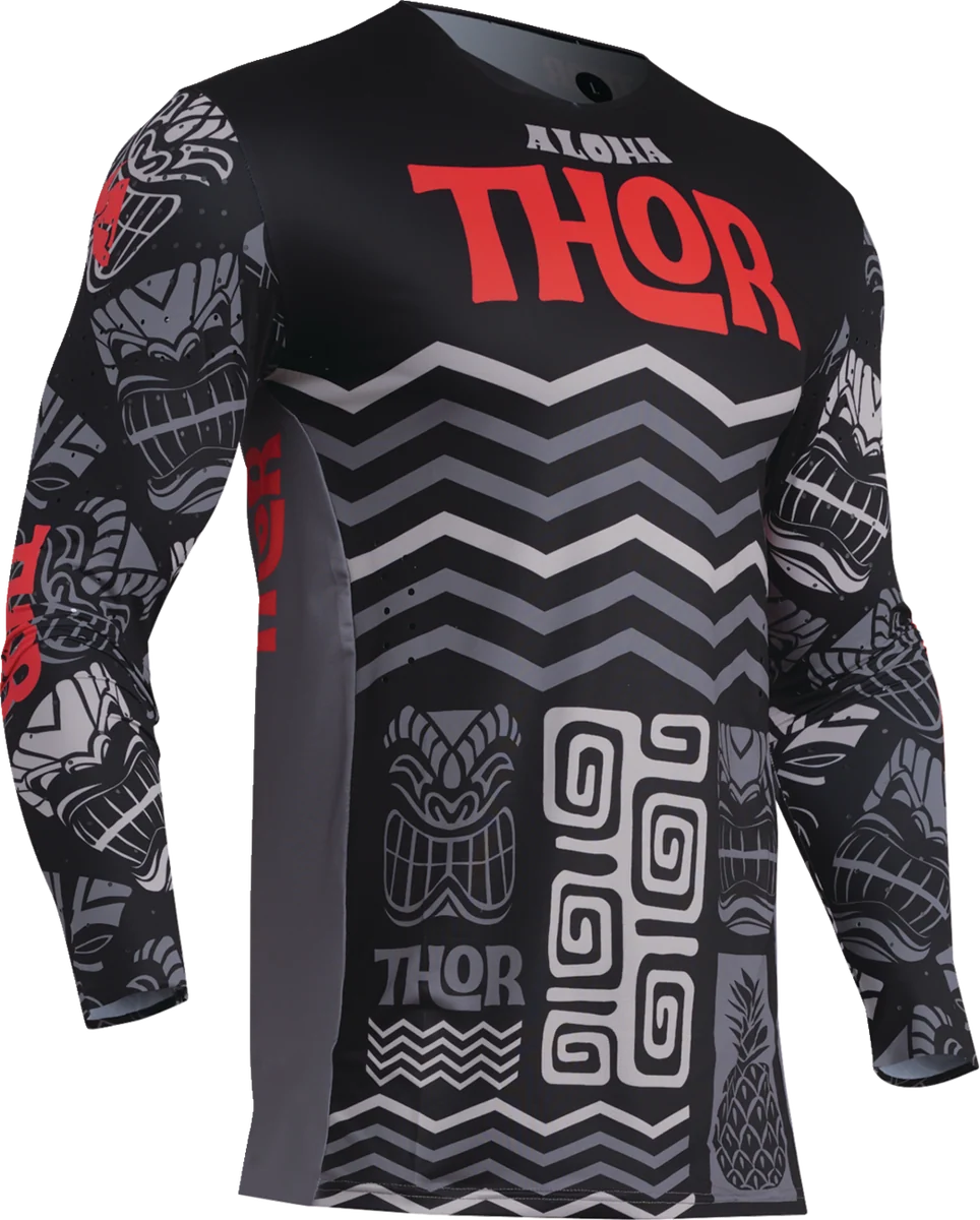 Original THOR Prime Aloha Jersey – Black Gray – Medium 2910-7888 Authentic
