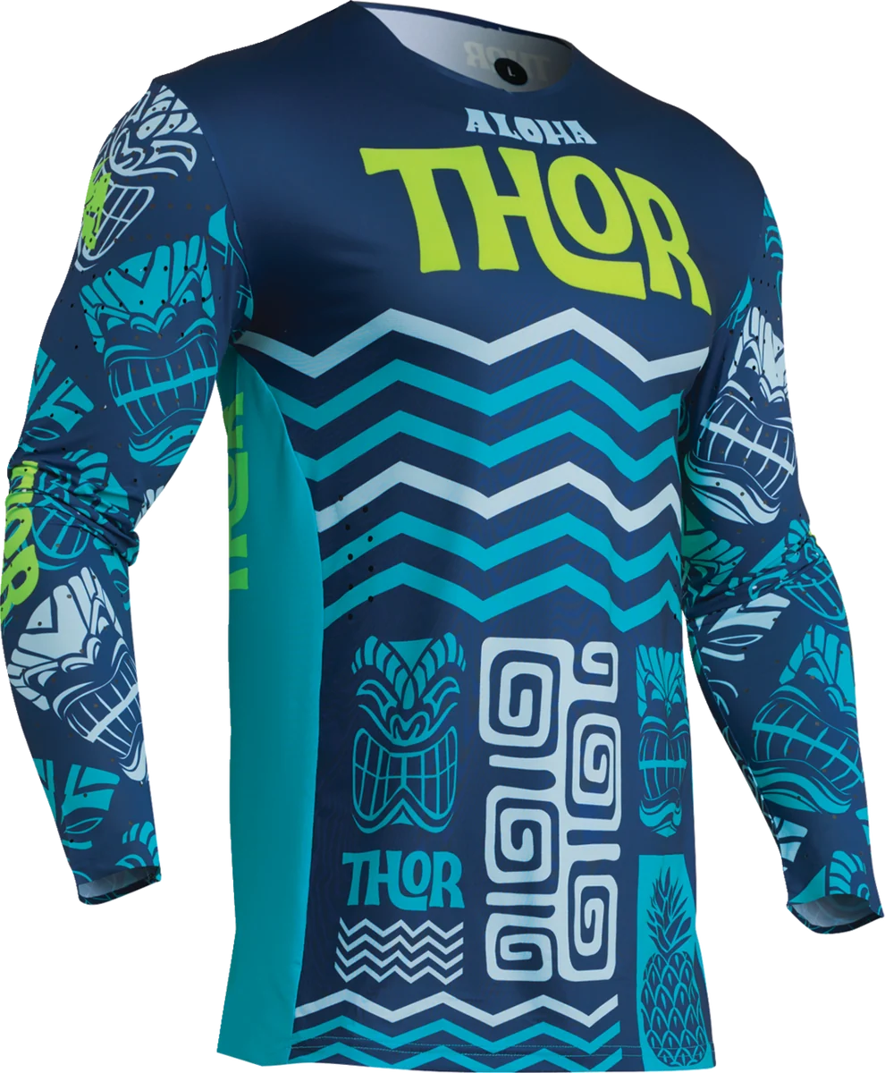 First-Class THOR Prime Aloha Jersey – Navy Aqua – 3XL 2910-7898 Soft