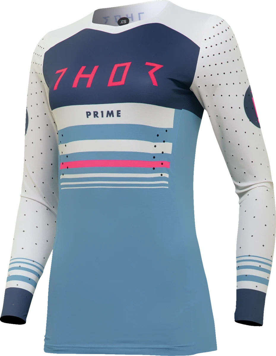 Unique THOR Women’s Prime Blaze Jersey – Blue Steel Vintage White – XS 2911-0283 Specialty