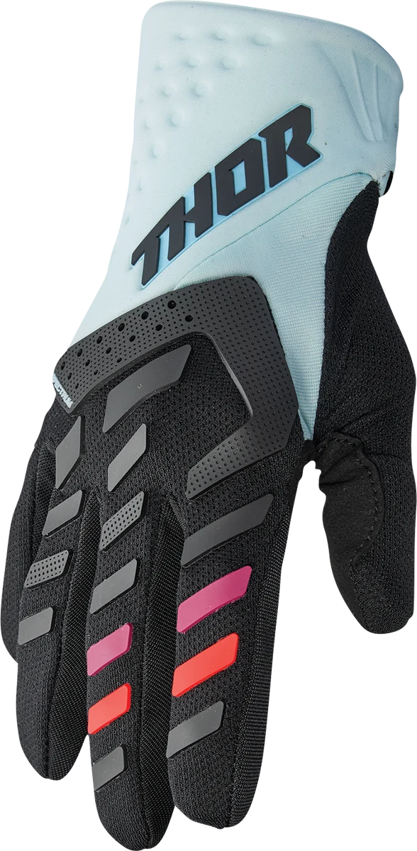 Authentic THOR Women’s Spectrum Gloves – Black Light Mint – Medium 3331-0235 Environmentally Friendly
