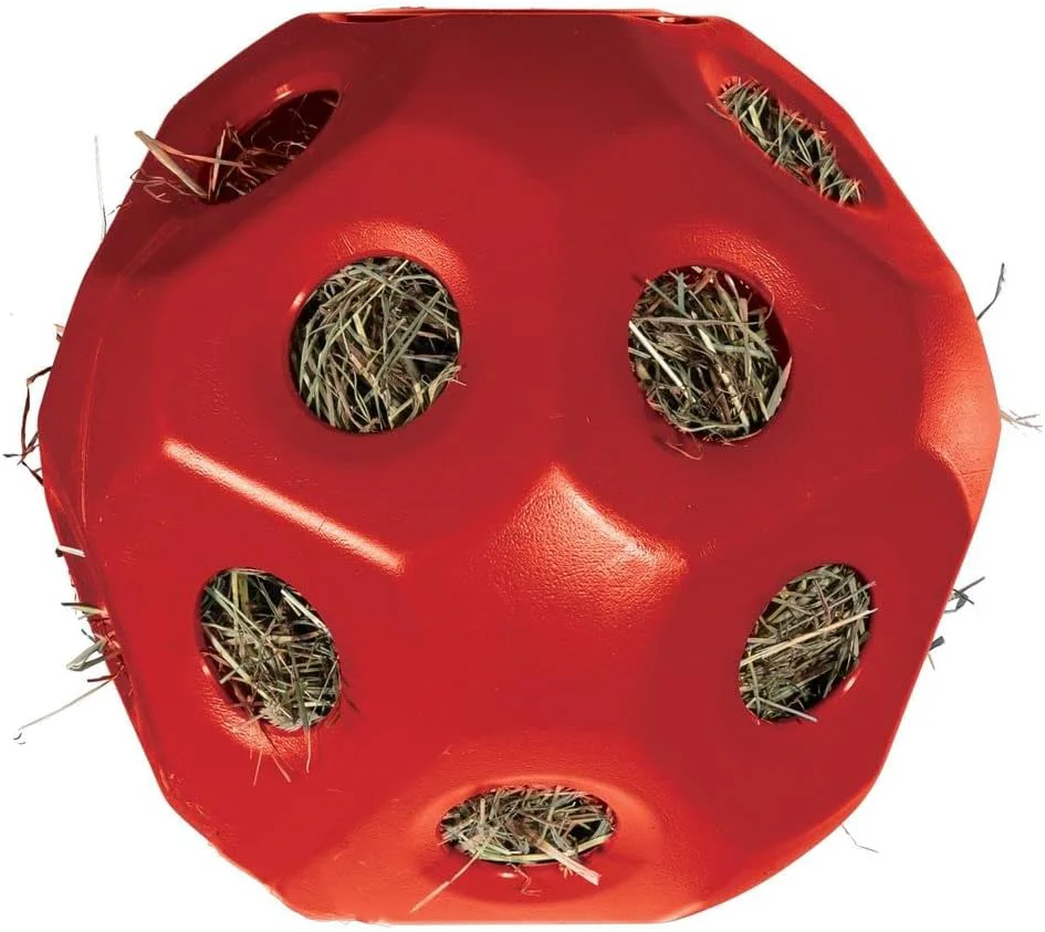 Soft Schneiders Slow Feed Hay Ball Feeder for Horses Color Red Horse Stable Companion Slow Feed Consumption Boredom Buster Durable Polyethylene Minimalist