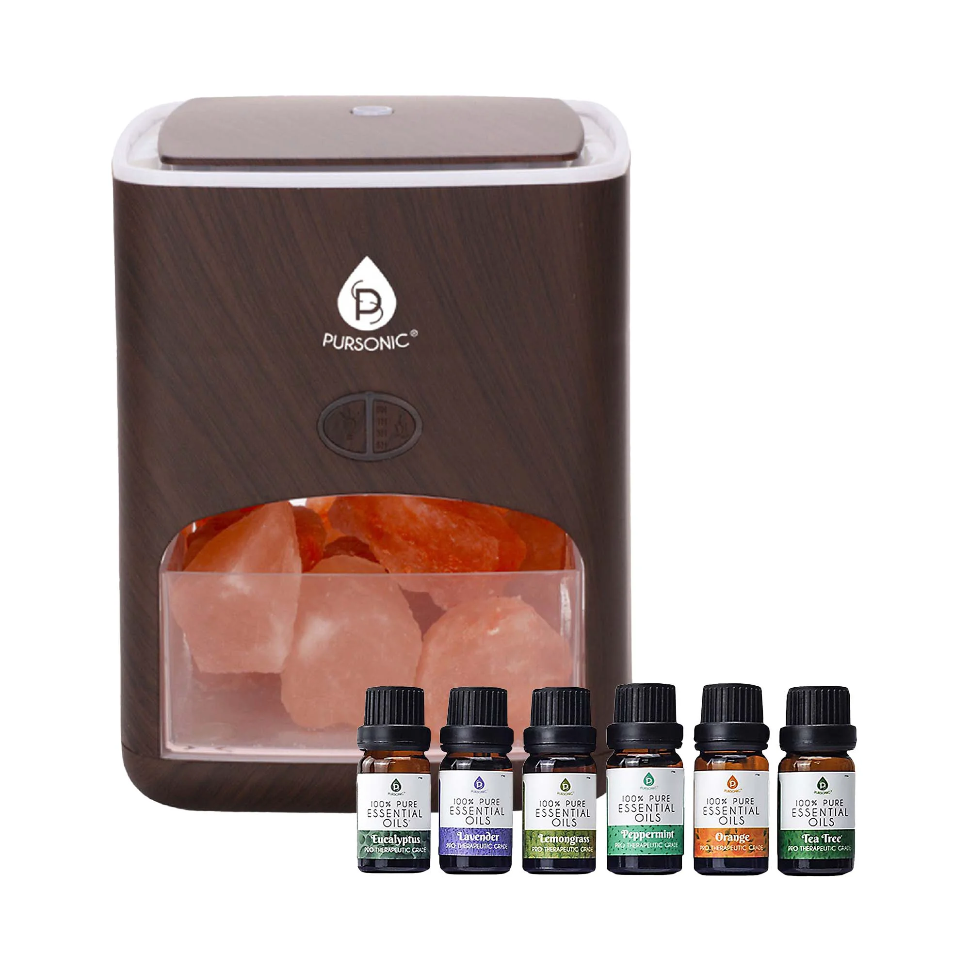 Functional 3-in-1 Salt Diffuser 6 Pack Essential Oil Set Superior