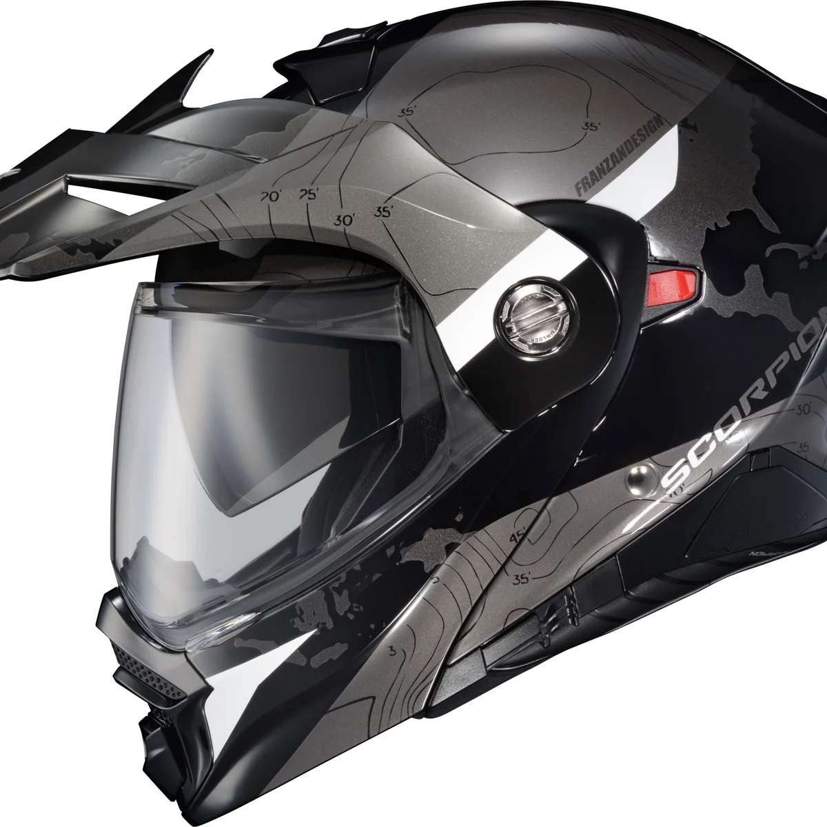 Sustainable Scorpion – Exo At960 Modular Helmet Topographic Black White Sm Soft