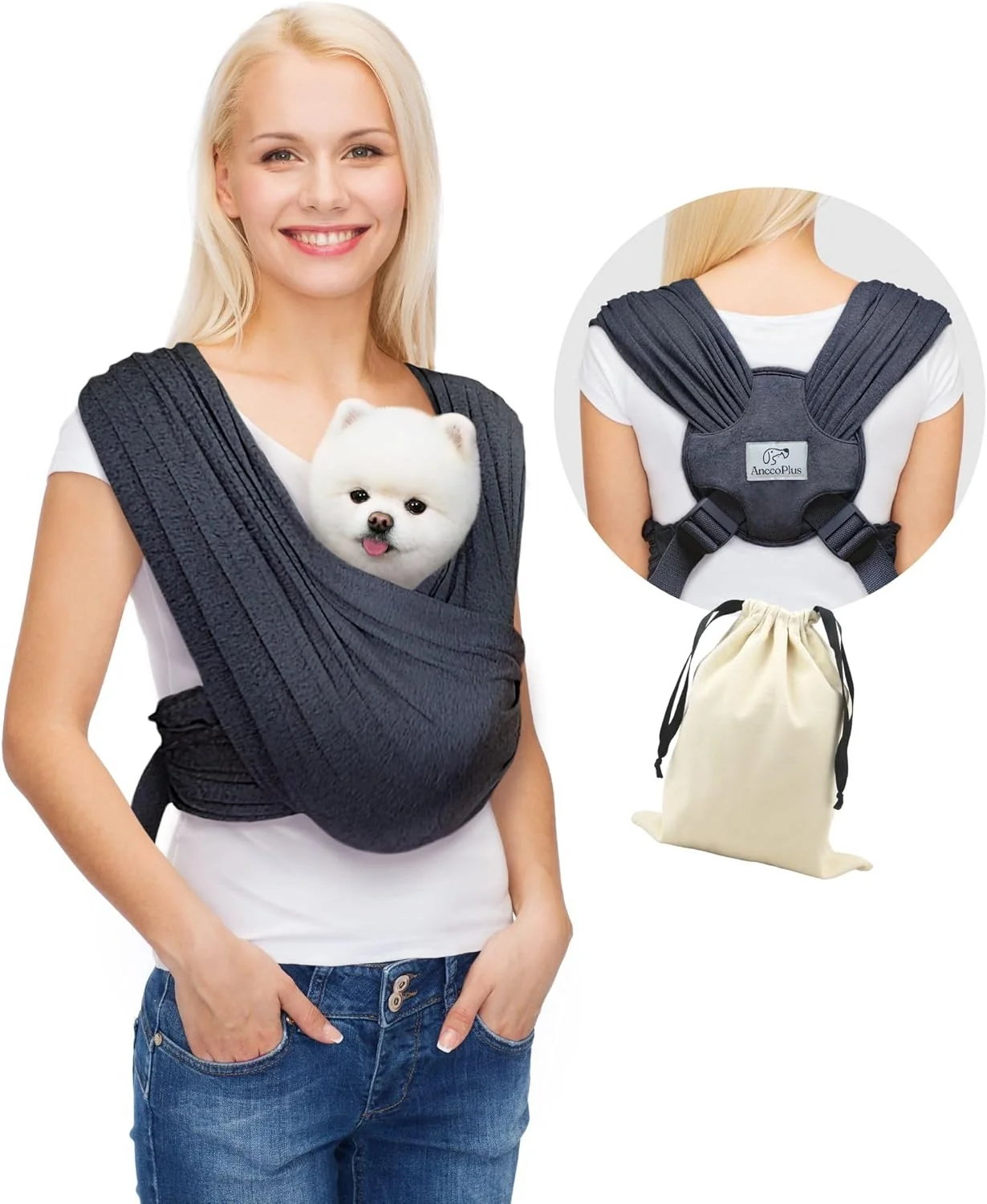 Professional Dog Carriers for Small Dogs Front Facing Cat Carrier Hands Dog Carrier Size Adjustable Pet Carrier Reducing Back Pain Soft Cotton Safe Small Dog Carrier Plus Charcoal Black Relaxed