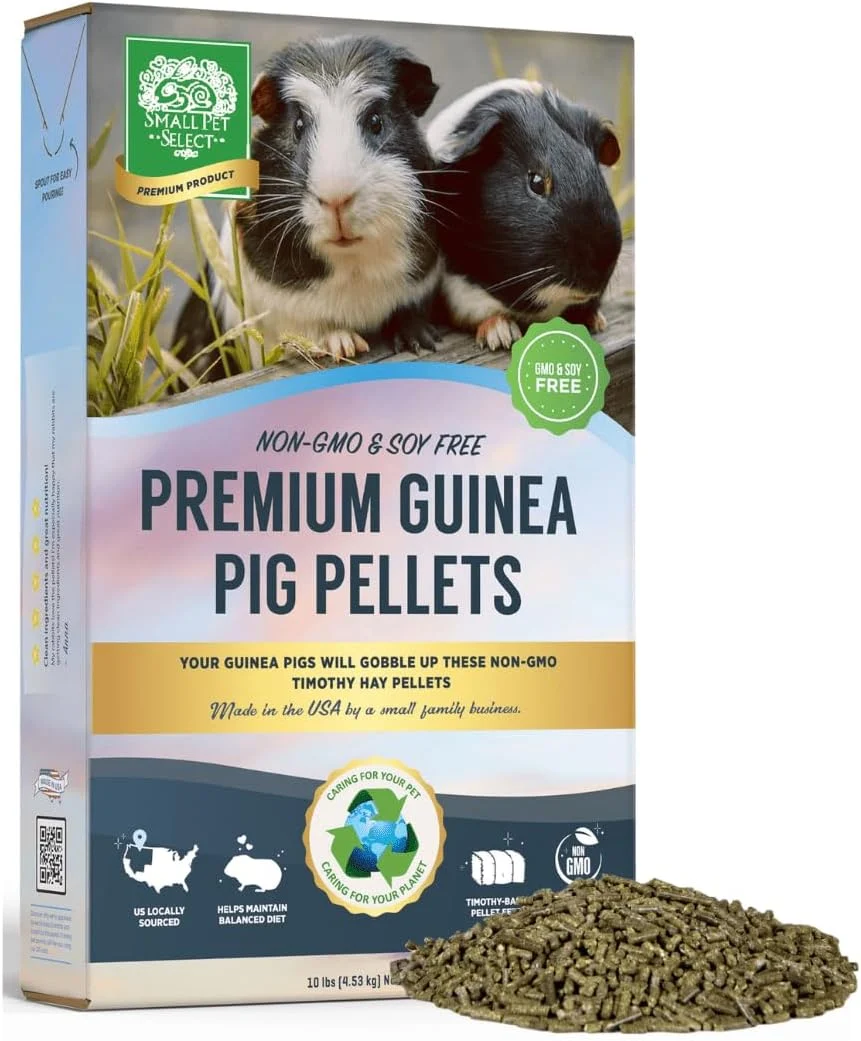Specialty Small Pet Select-Premium Guinea Pig Pellet Food Non-GMO Soy . Local Ingredients in Pacific Northwest 10lb Green 10lbgpnongmo Enhanced