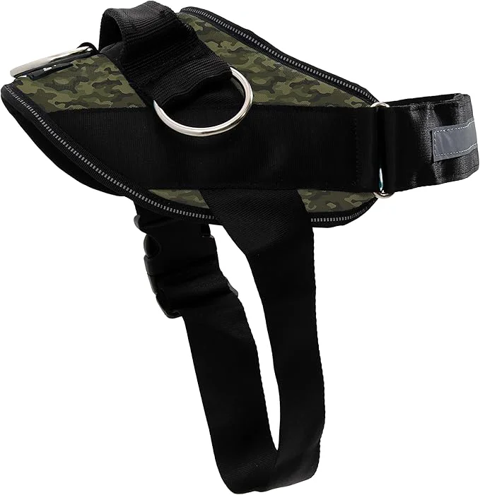 Excellent ShawnCo Essential Dog Harness No-Pull Pet Vest with 3 Leash Clips No Choke Reflective Adjustable and Padded for Easy Walking and Training for Small Medium and Large Dogs Military Camo L About ThisOverview Reusable