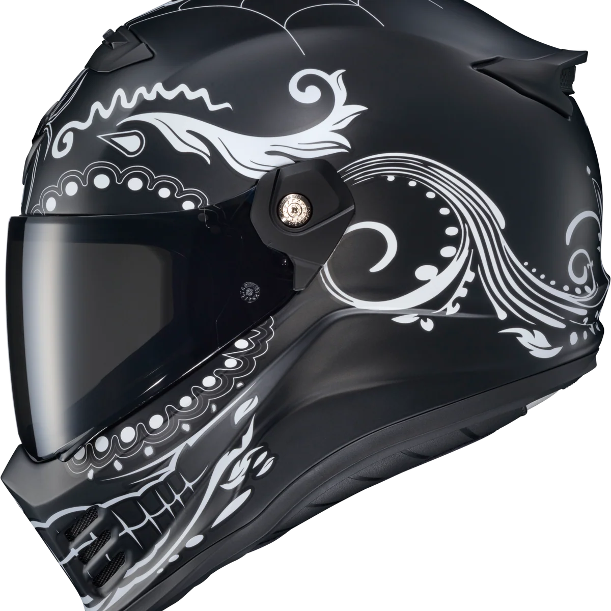 Exceptional Scorpion – Covert Fx Full Face Helmet El Malo White Matte Black Lg Authentic