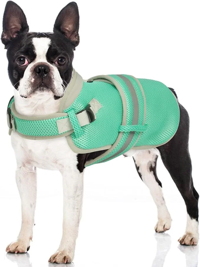 Casual Dog Cooling Vest for Medium Dogs Lightweight Cooling Dog Jacket Breathable Mesh Dogs Shirt Harness Vest with Adjustable Straps Reflective Stripe for Hot Weather with D-Ring for Beach Hiking MAbout ThisOverview Detailed
