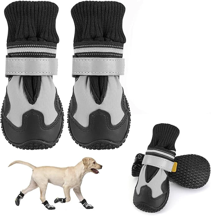 Fashionable Lukovee Dog Shoes – Waterproof Warm Fleece Lined Dog Booties for Small Medium Large Dogs Non-Slip Adjustable Dog Boot for Winter Cold Weather HX Size 3 About ThisOverview High-End