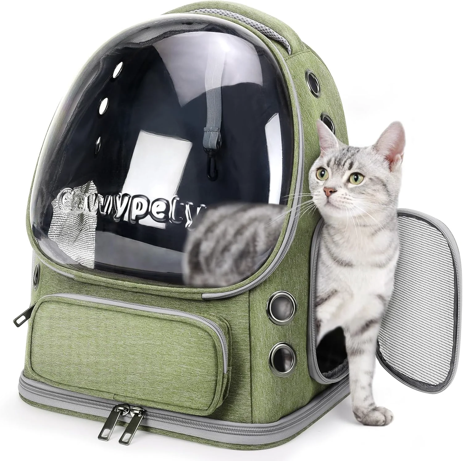 Superior Cat Backpack Carrier Breathable Cat Carrier Large Space Bubble Pet Backpack for Kitty Small Dog up to 15lbs Transparent Foldable Pet Carrier for Travel Hiking Top-Quality