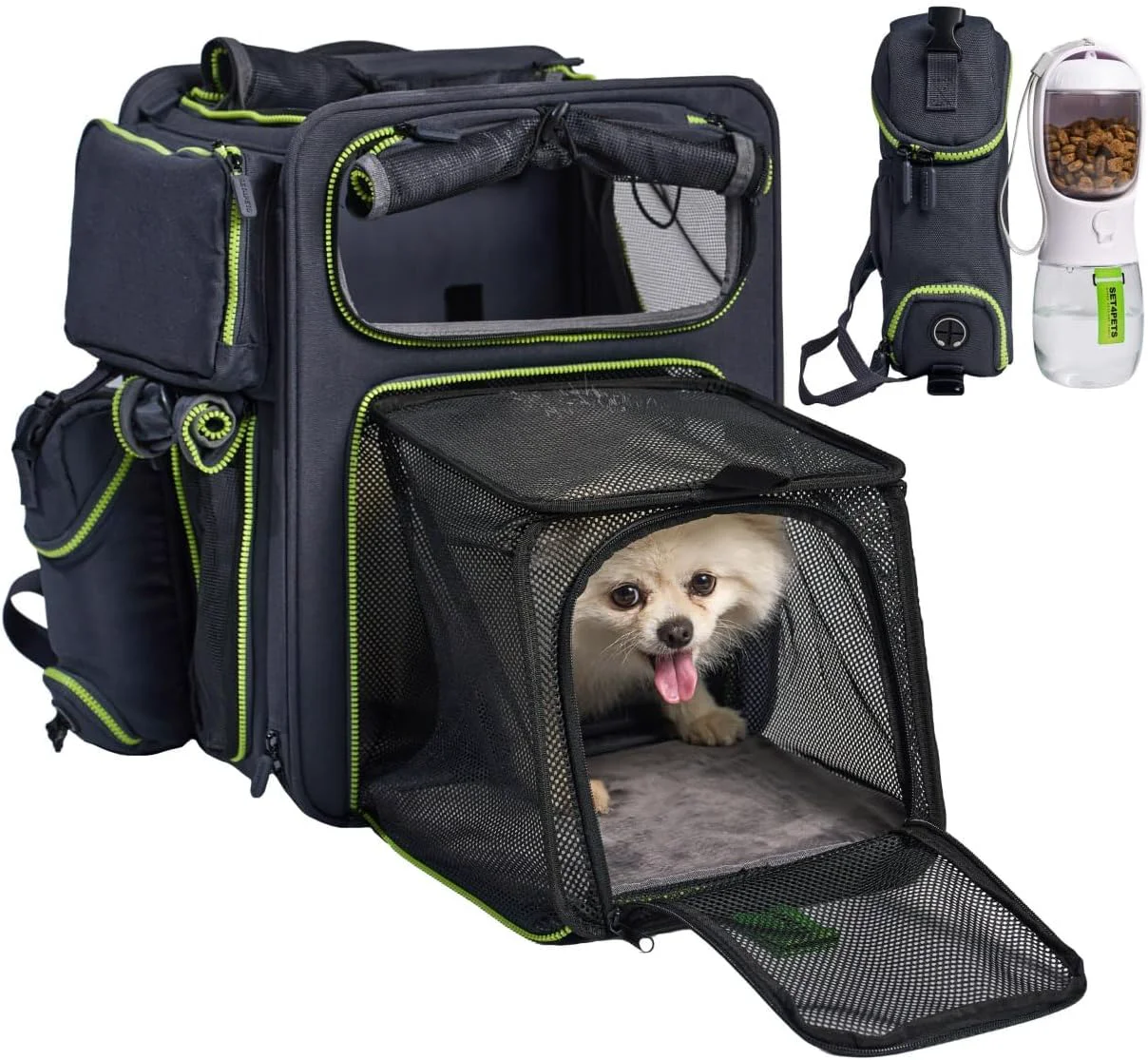 Efficient Cat Backpack Carrier Dog Car Seat for Small Pets Up to 25 lbs – Expandable Cat Carrier Backpack with Breathable Mesh – Waterproof for Travel – 3 in 1 Healthy
