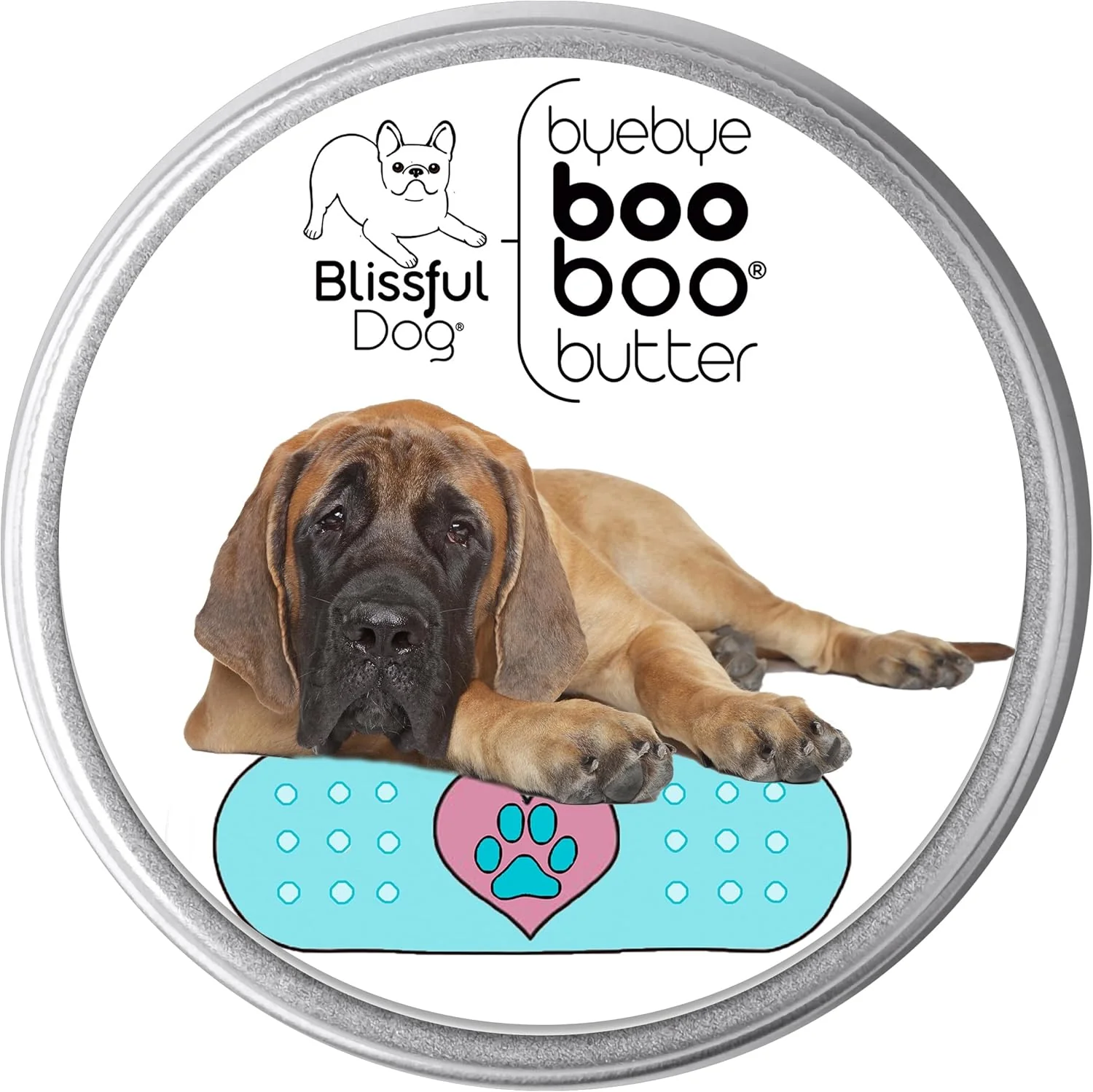 Official The Blissful Dog 4 oz TIN Mastiff Booboo Butter Trendy