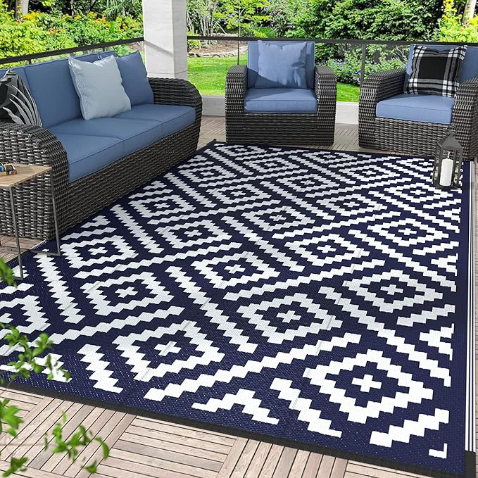 Outstanding GENIMO Outdoor Rug 4×6 Waterproof Reversible Mats Outdoor Area Rug Plastic Luxury