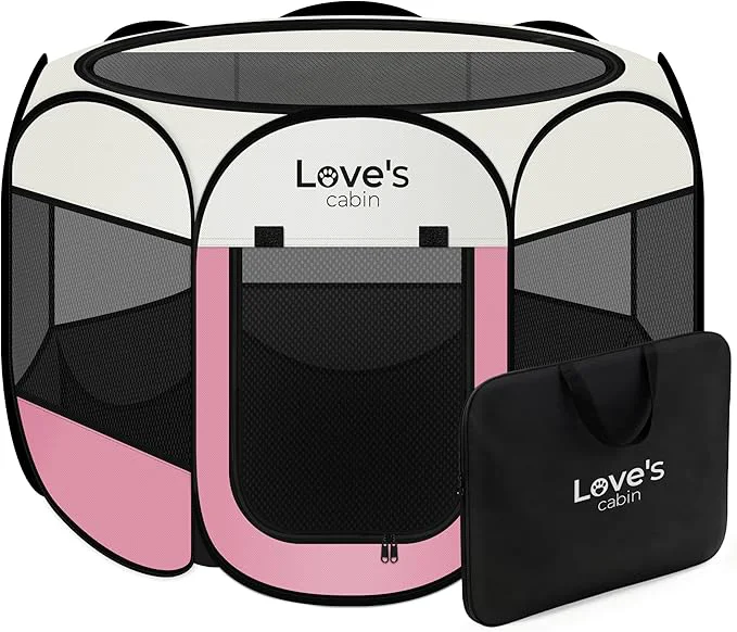 Sophisticated Love’s cabin Pet Puppy Dog Playpen Medium Dog Tent Crates Cage Indoor Outdoor Premium Material