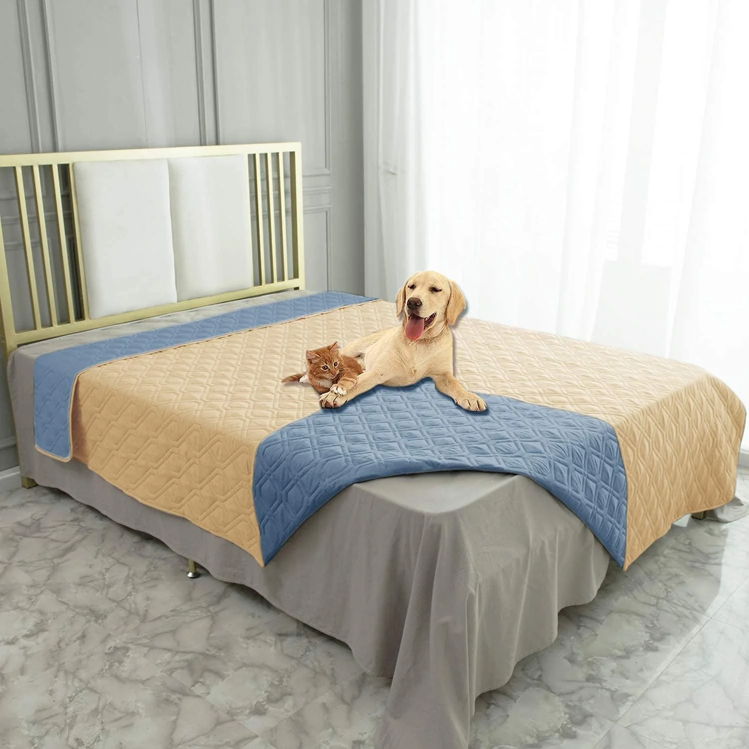 Trusted Ameritex Waterproof Dog Bed Cover Pet Blanket for Furniture Bed Couch Sofa Reversible Detailed