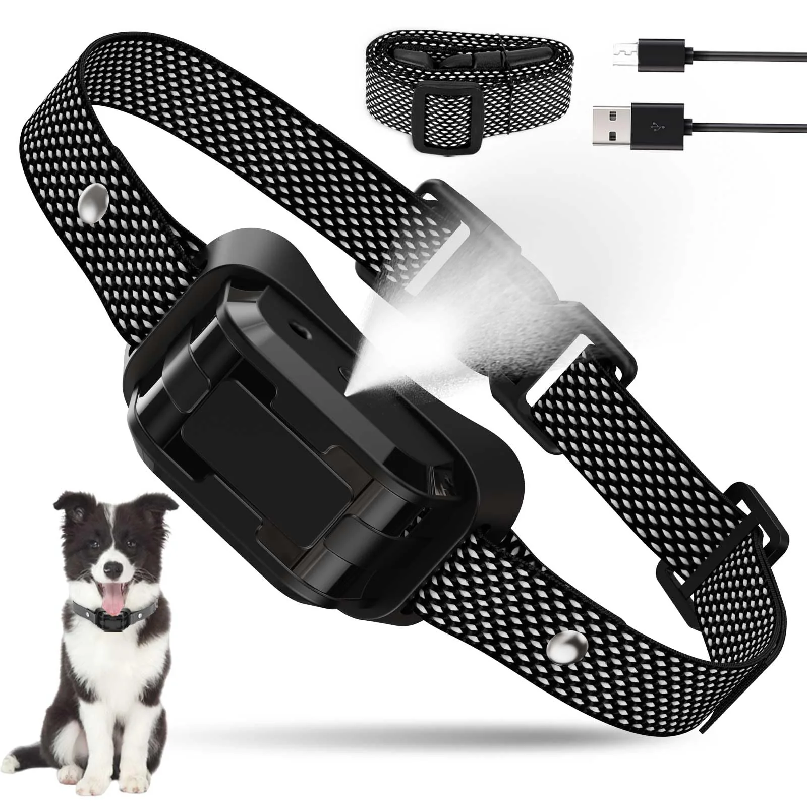 Genuine HGFLMR Citronella Bark Collar for Dogs — No Spray Refill Humane Bark Control for All Sizes Certified