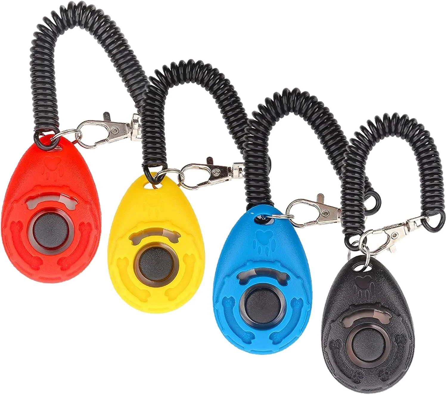 Powerful Clicker Training for Dogs 4 Pcs Multi-Color Dog Clicker for Training Clicker Dog Training with Wrist Strap Clicker for Pets Dog Clicker for Dog Cat Horse Behavioral Training Certified