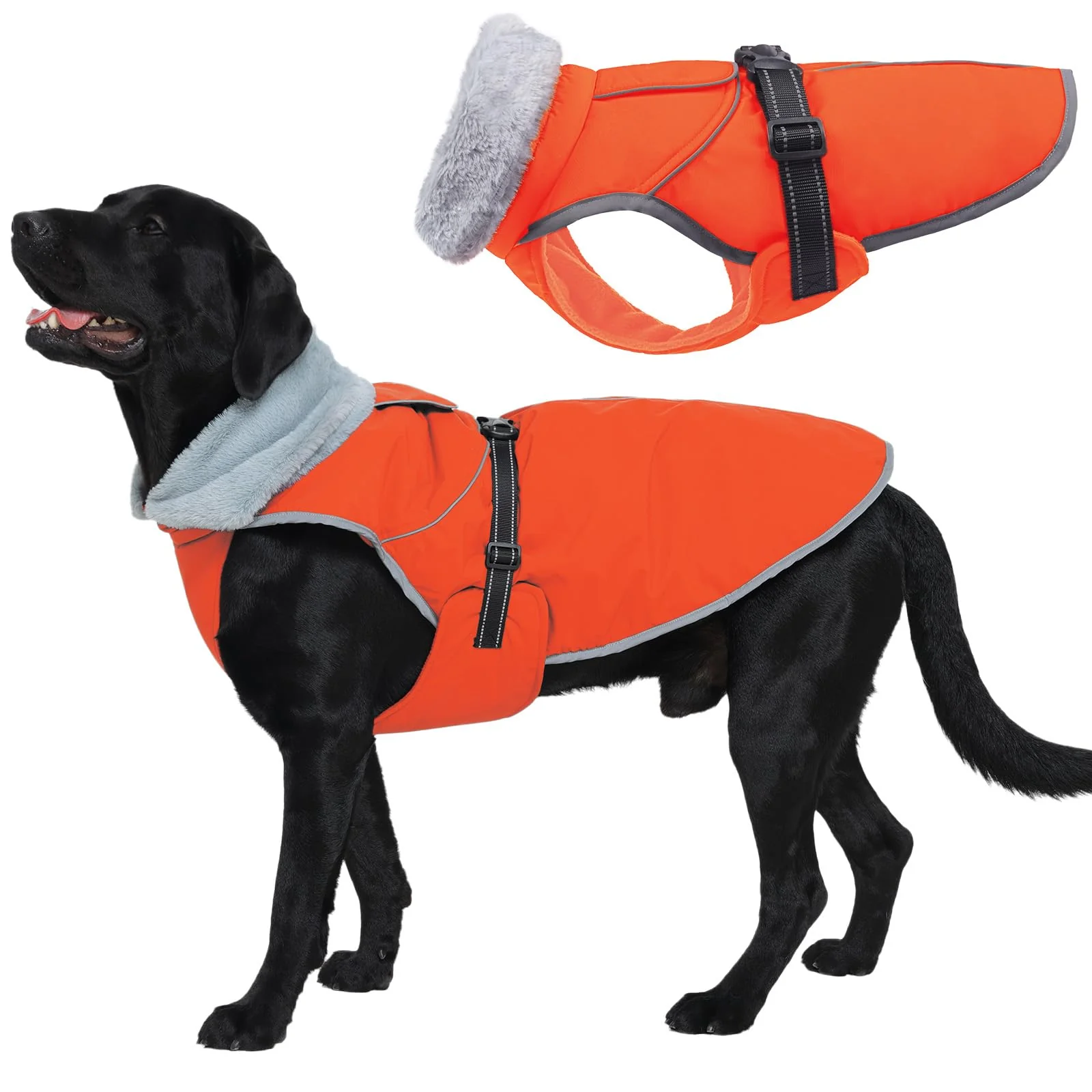 Original LeLePet Warm Dog Winter Coat — Reflective Waterproof Fleece Jacket for All Breeds Official