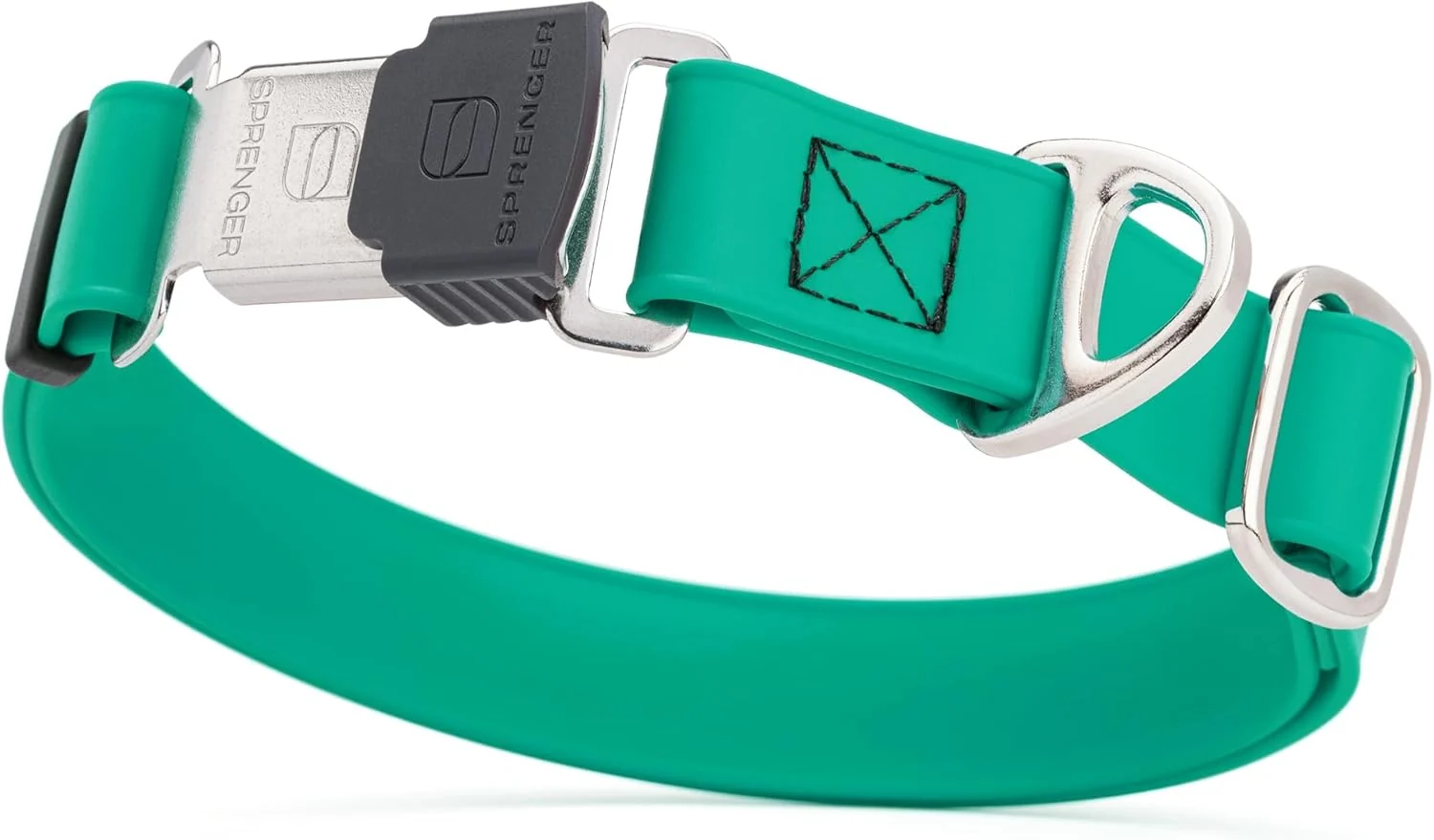 Verified Dogline Biothane Waterproof Dog Collar with Herm Sprenger Stainless Steel Quick Release Buckle – Heavy Duty Tactical Durable Collar for Dogs – Comfortable and Safe Pet Collar W 1 L 15-25 Teal Clean