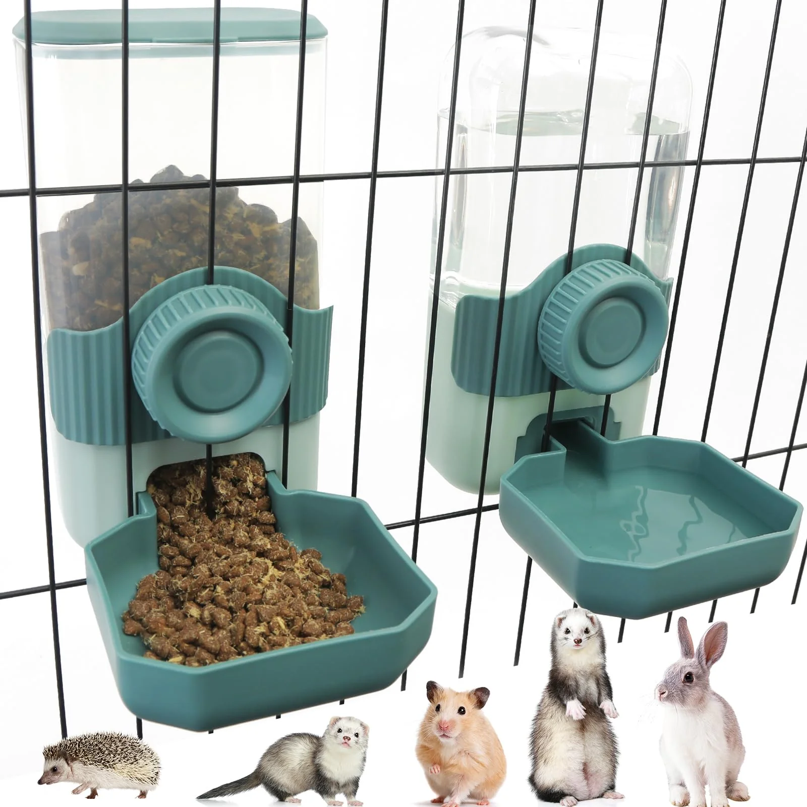 Exceptional Chebet Automatic Gravity Pet Feeder Water Dispenser – Large Capacity for Small Medium Pets Blue Versatile