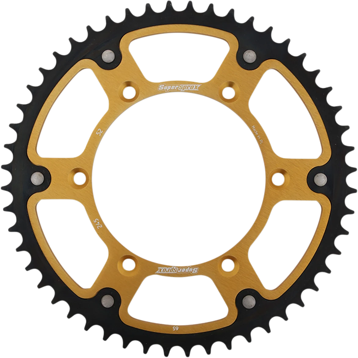 Professional SUPERSPROX Stealth Rear Sprocket – 52 Tooth – Gold – Yamaha RST-245-52-GLD Durable
