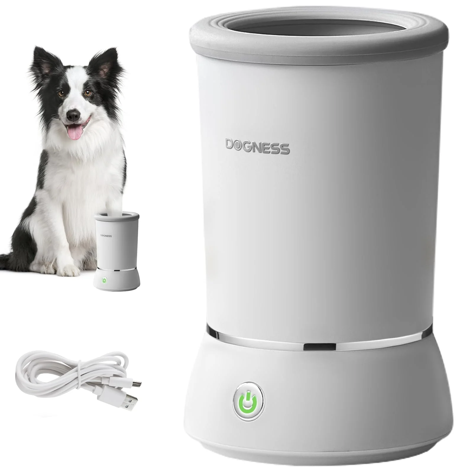 Powerful DOGNESS W01 Automatic Paw Cleaner for Small to Medium Dogs Gentle 157‑Bristle Cleaning Healthy
