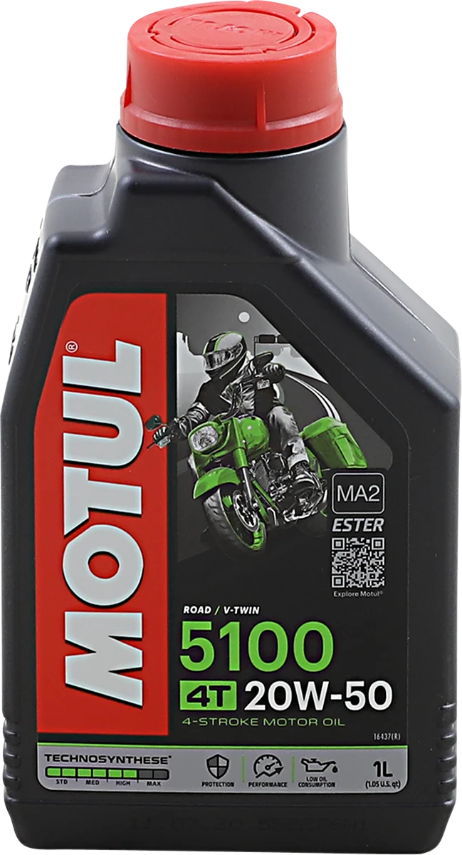 Natural MOTUL 5100 4T Synthetic Blend Oil – 20W-50 – 1L 109944 Certified