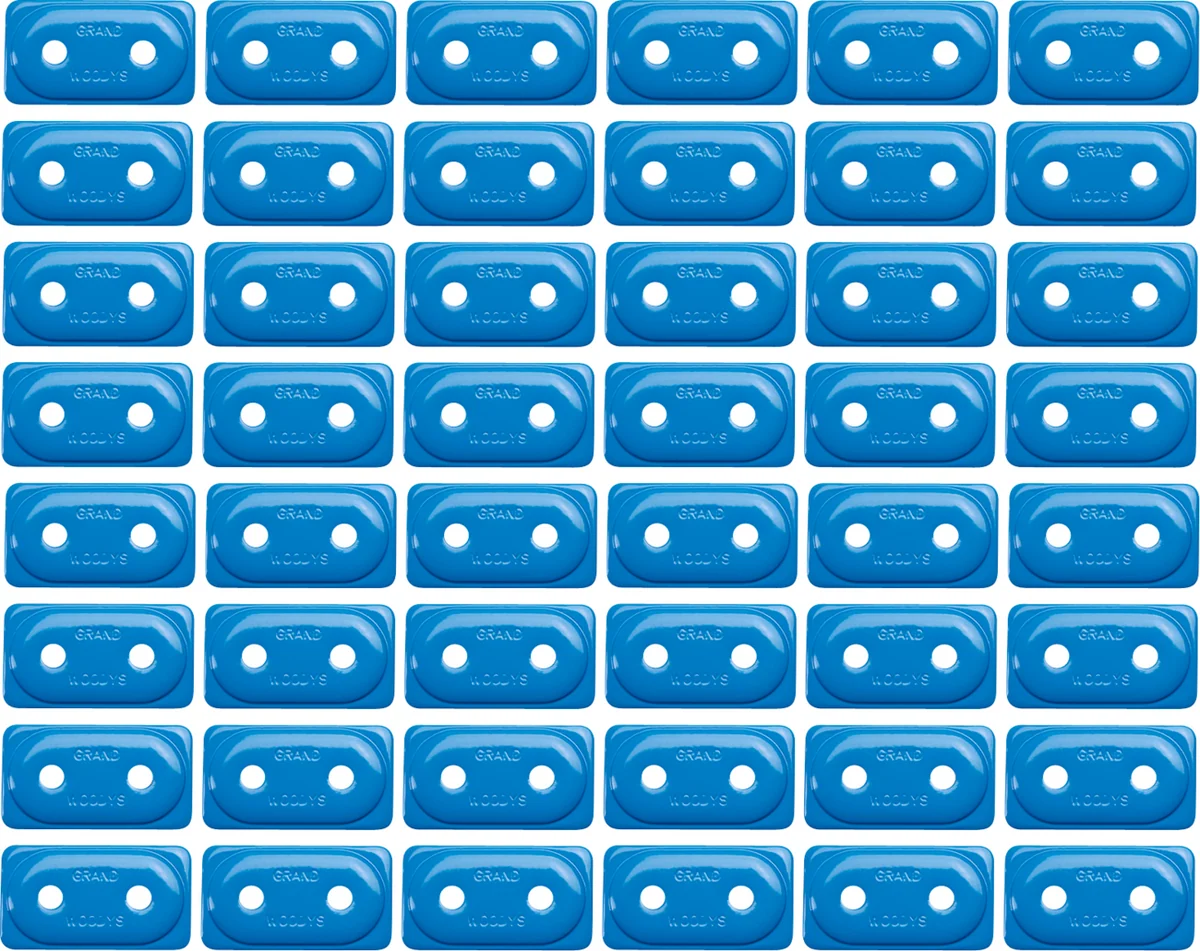 Recyclable WOODY’S Support Plates – Blue – Double – 48 Pack ADG-3825-48 Traditional