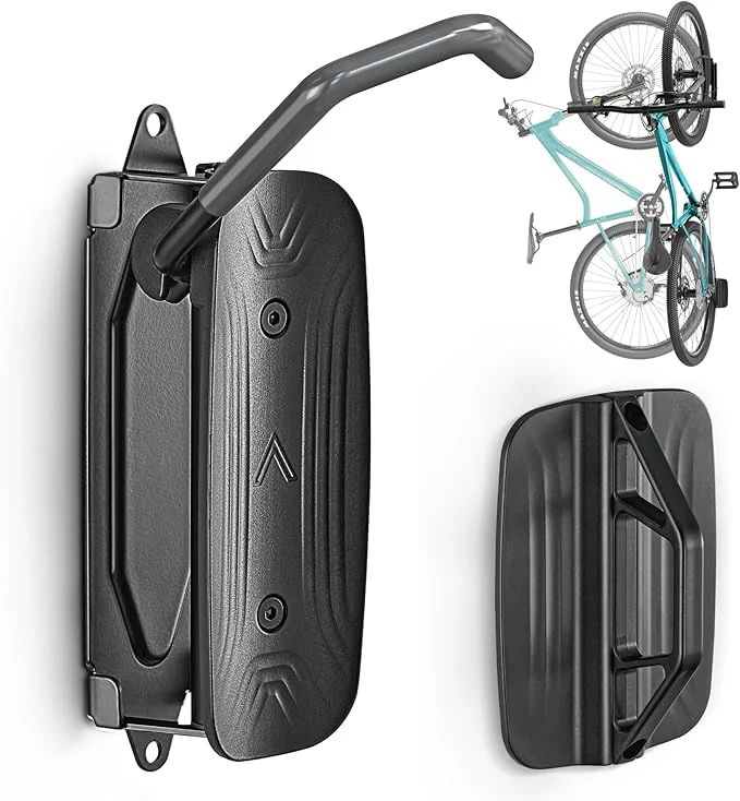 Flexible monTEK Swivel Bike Wall Mount – Garage Bike Hanger Space-Saving Vertical Bike Rack for Garage Apartment Sturdy Bike Storage Hook Holds up to 66 lbs Easy Installation Scratch-Proof DesignAbout ThisOverview Clean