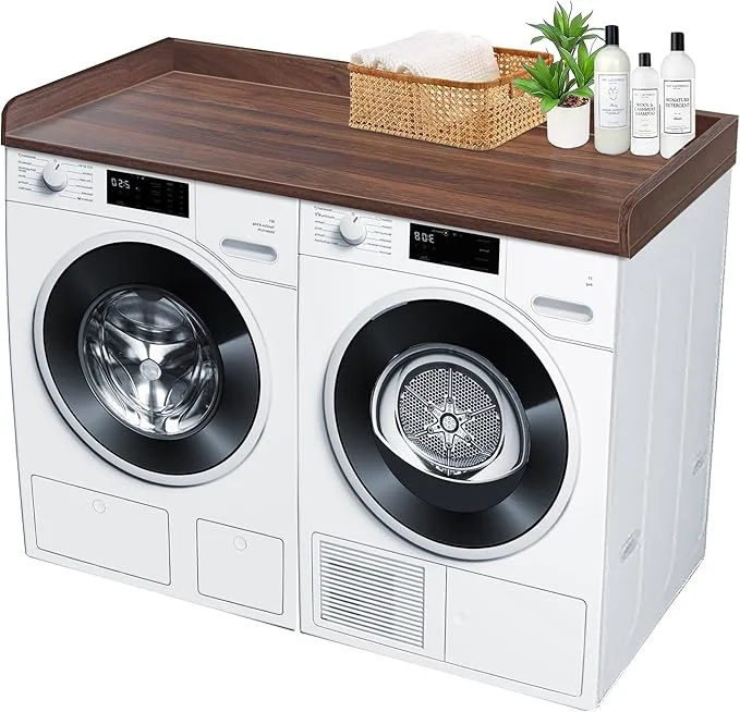 Green Royxen Laundry Countertop Solid Wood Countertop for All Front-Loaded Washing Machine and Dryer Extra Room for Laundry Room Walnut ColorAbout ThisOverview Authentic