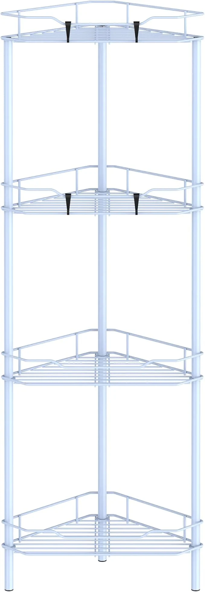 Dependable 4 Tier Floor Standing Corner Shower Caddy Organizer Shelf with Hooks Bathroom Shelves Stand Rack BlueAbout ThisOverview Natural