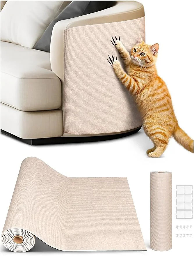Responsible 78.7 x15.8 Cat Scratch Mat Trimmable Self-Adhesive Carpet DIY Climb Cat Effective