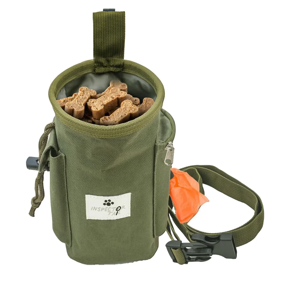 Soft INSPECTOR TAIL Dog Treat Pouch for Training Drawstring Bag Hands INSPECTOR TAIL Dog Treat Pouch for Training Drawstring Bag Hands Fast