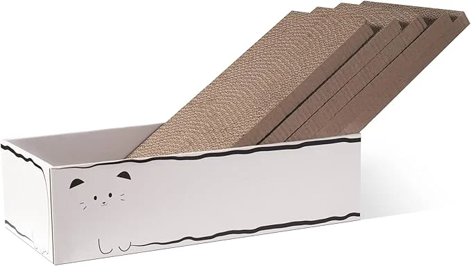 Stylish Cat Scratcher 17.3 L x 7.9 W x 4.7 H Reversible Design Environmentally Friendly