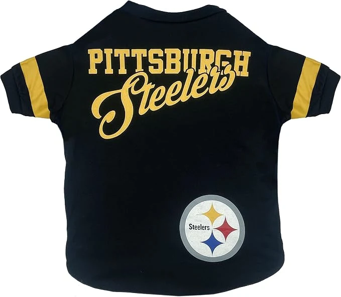 Premium Material Pets First NFL Pittsburgh Steelers T-Shirt Breathable
