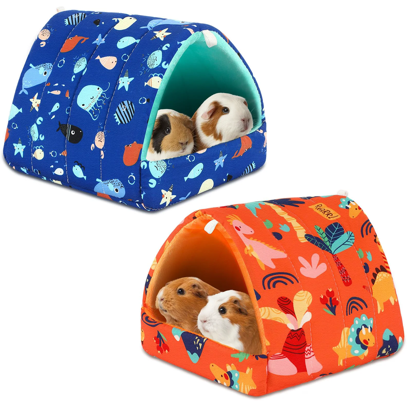 Casual UPINS 2 Pack Guinea Pig Bed Hideout — Washable Small Animal House Premium Material